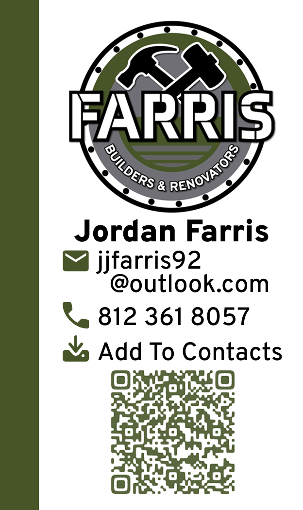 Farris Builders and Renovators QR business card