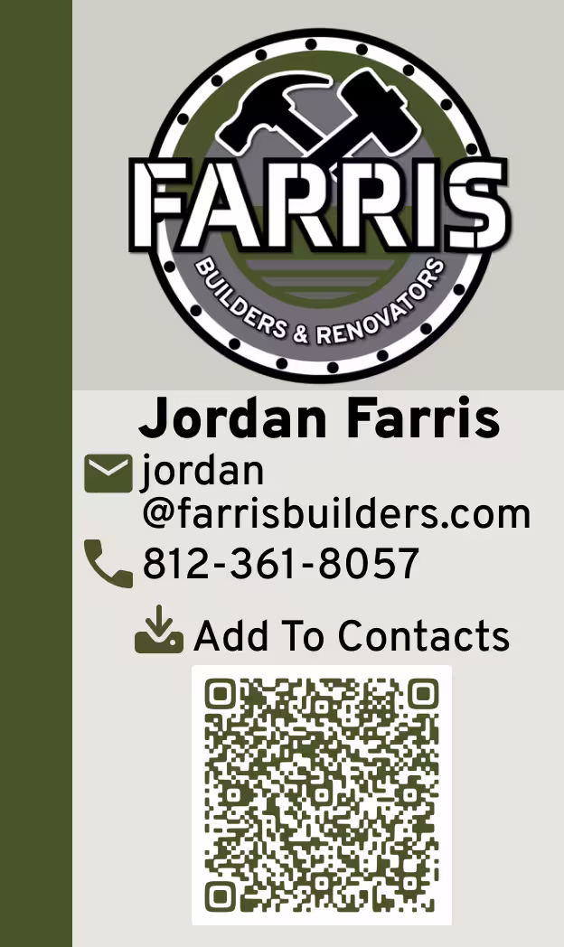 Farris Builders and Renovators QR business card